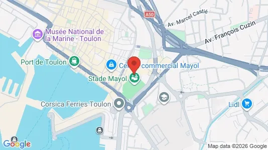 Apartments for rent i Toulon - kort over placeringen