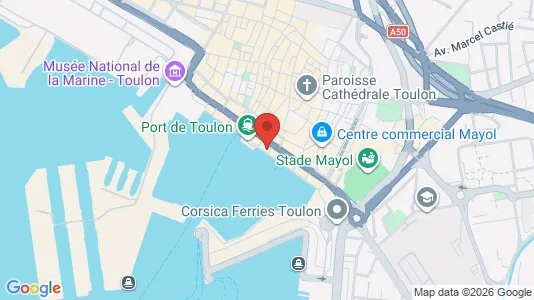 Apartments for rent i Toulon - kort over placeringen
