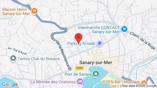Apartments for rent i Toulon - kort over placeringen