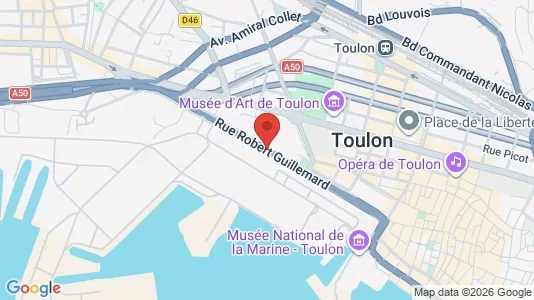 Apartments for rent i Toulon - kort over placeringen