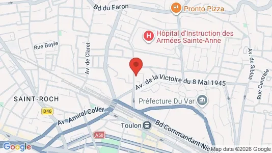 Apartments for rent i Toulon - kort over placeringen
