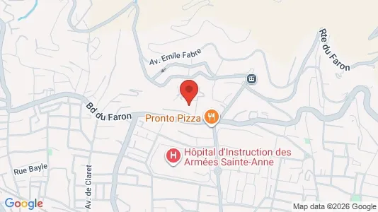 Apartments for rent i Toulon - kort over placeringen