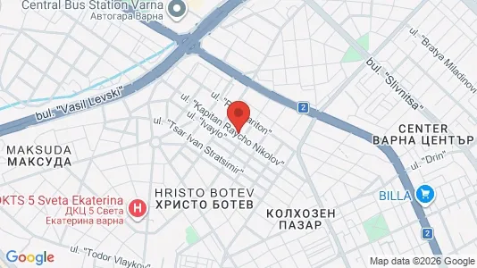 Apartments for rent i Varna Odessos - kort over placeringen