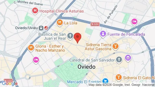 Apartments for rent i Oviedo - kort over placeringen