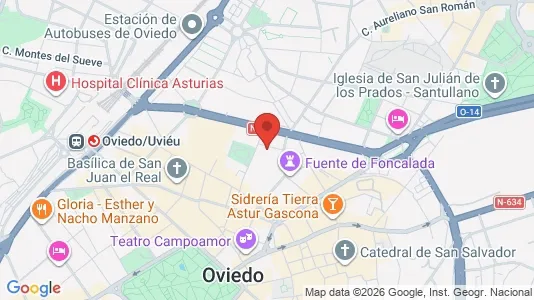 Apartments for rent i Oviedo - kort over placeringen