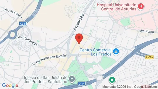 Apartments for rent i Oviedo - kort over placeringen