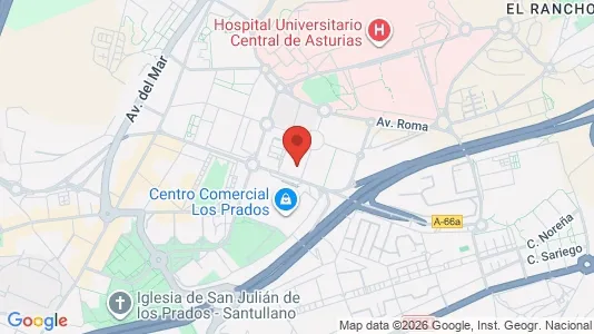 Apartments for rent i Oviedo - kort over placeringen