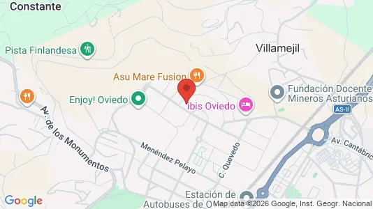 Apartments for rent i Oviedo - kort over placeringen