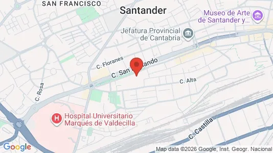 Apartments for rent i Santander - kort over placeringen