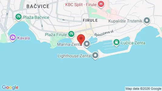 Apartments for rent i Split - kort over placeringen