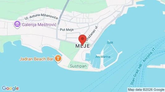Apartments for rent i Split - kort over placeringen