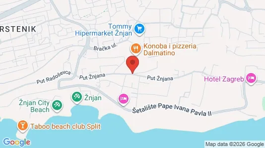 Apartments for rent i Split - kort over placeringen