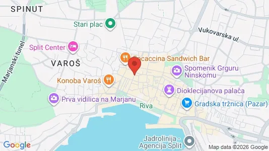 Apartments for rent i Split - kort over placeringen