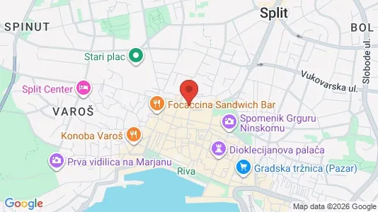 Apartments for rent i Split - kort over placeringen
