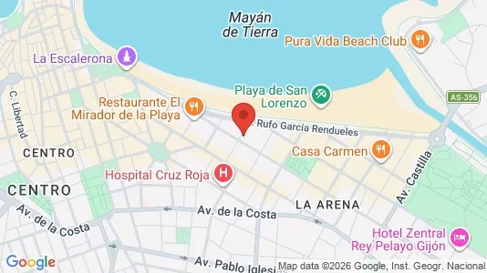 Apartments for rent i Gijón - kort over placeringen