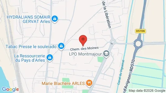 Apartments for rent i Arles - kort over placeringen