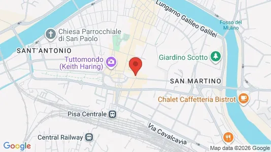 Apartments for rent i Pisa - kort over placeringen