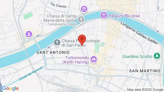 Apartments for rent i Pisa - kort over placeringen