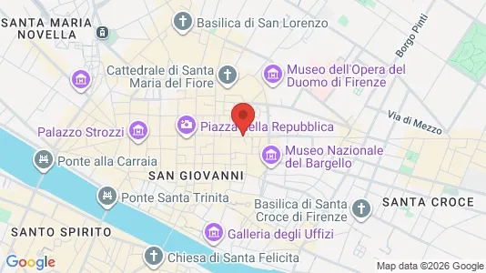 Apartments for rent i Florence - kort over placeringen