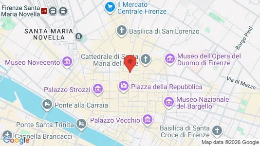 Apartments for rent i Florence - kort over placeringen