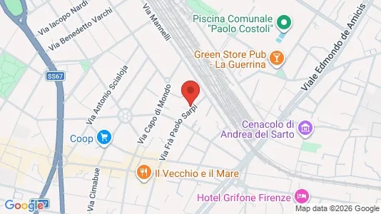 Apartments for rent i Florence - kort over placeringen