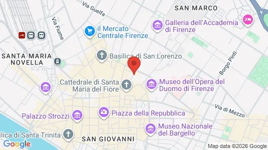 Apartments for rent i Florence - kort over placeringen