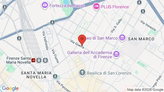 Apartments for rent i Florence - kort over placeringen