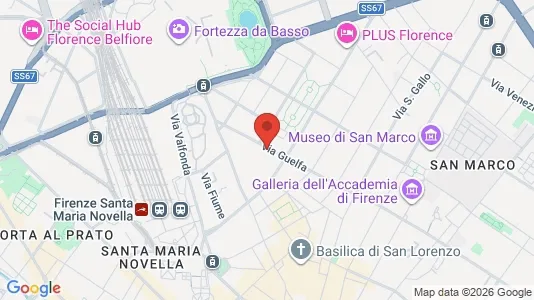 Apartments for rent i Florence - kort over placeringen