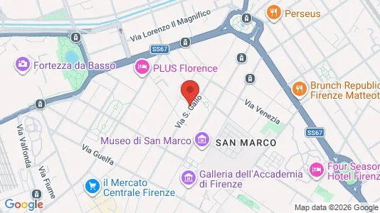 Apartments for rent i Florence - kort over placeringen