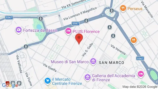 Apartments for rent i Florence - kort over placeringen