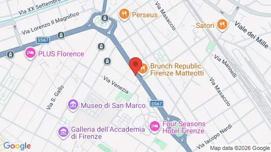 Apartments for rent i Florence - kort over placeringen