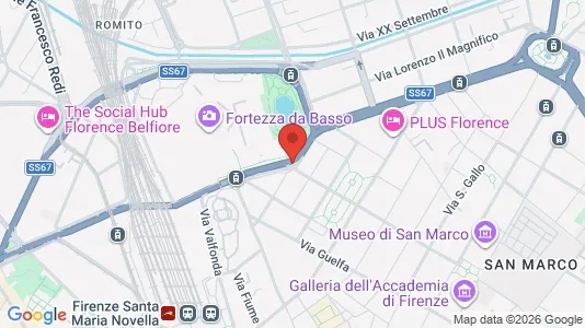 Apartments for rent i Florence - kort over placeringen