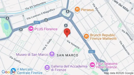 Apartments for rent i Florence - kort over placeringen