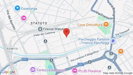 Rooms for rent i Florence - kort over placeringen