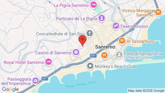 Apartments for rent i Sanremo - kort over placeringen