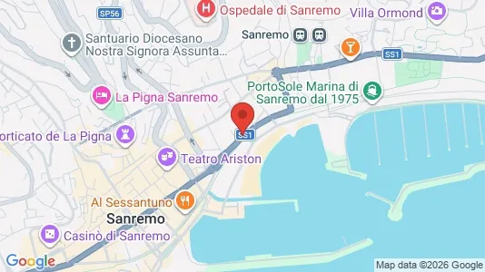Apartments for rent i Sanremo - kort over placeringen