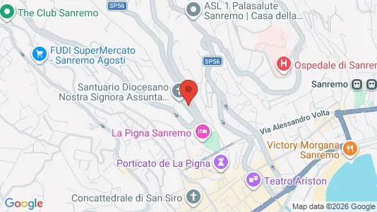 Apartments for rent i Sanremo - kort over placeringen