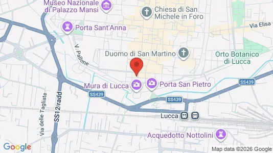 Apartments for rent i Lucca - kort over placeringen