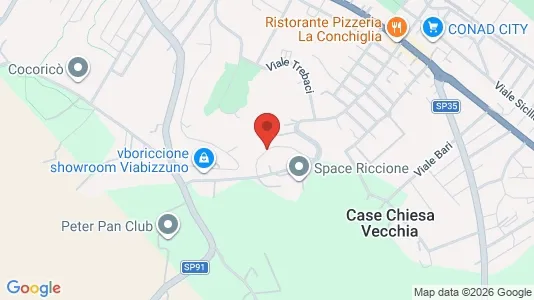 Apartments for rent i Riccione - kort over placeringen