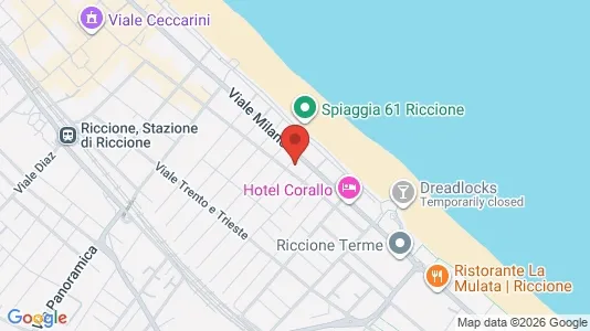Apartments for rent i Riccione - kort over placeringen