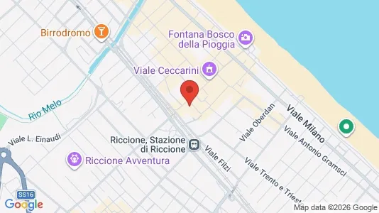 Apartments for rent i Riccione - kort over placeringen