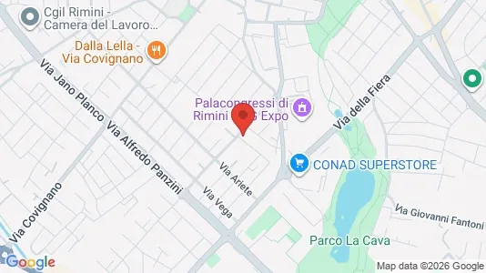 Apartments for rent i Rimini - kort over placeringen