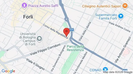 Rooms for rent i Forlì - kort over placeringen