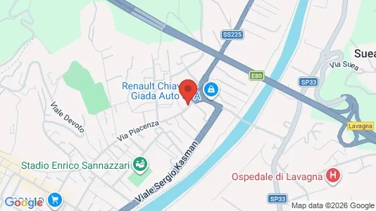 Apartments for rent i Chiavari - kort over placeringen
