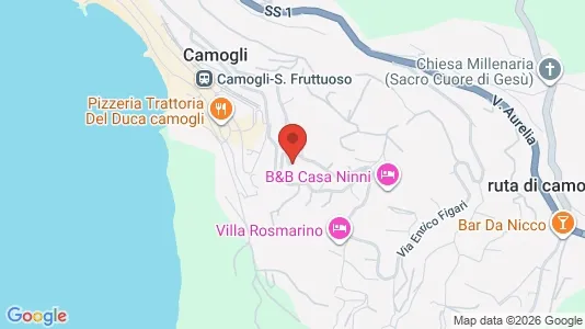 Apartments for rent i Camogli - kort over placeringen