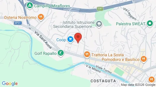 Apartments for rent i Rapallo - kort over placeringen