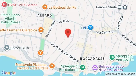 Apartments for rent i Genoa - kort over placeringen
