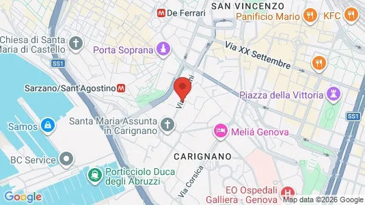 Apartments for rent i Genoa - kort over placeringen
