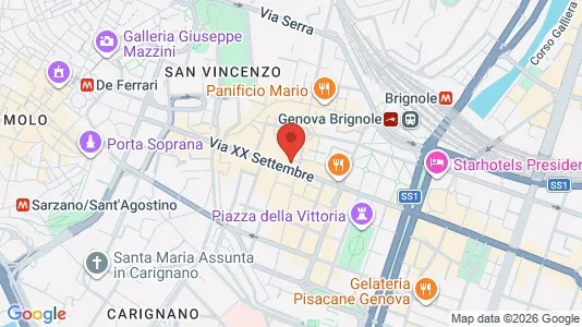 Apartments for rent i Genoa - kort over placeringen