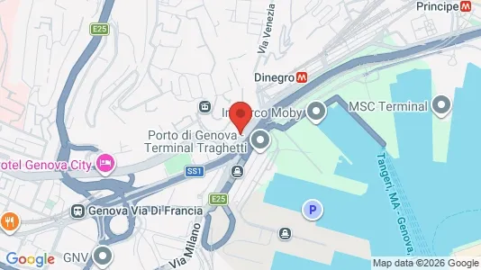 Apartments for rent i Genoa - kort over placeringen